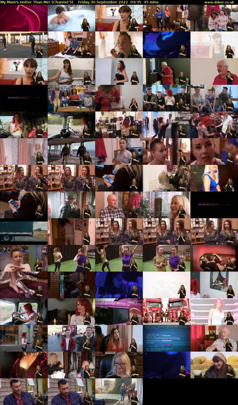 My Mum's Hotter Than Me! (Channel 5) Friday 30 September 2022 04:35 - 05:20