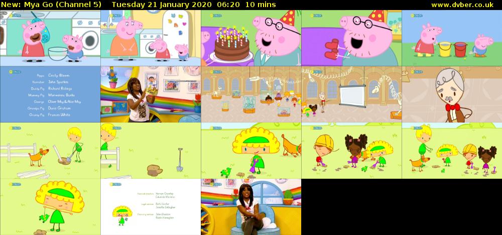 Mya Go (Channel 5) Tuesday 21 January 2020 06:20 - 06:30