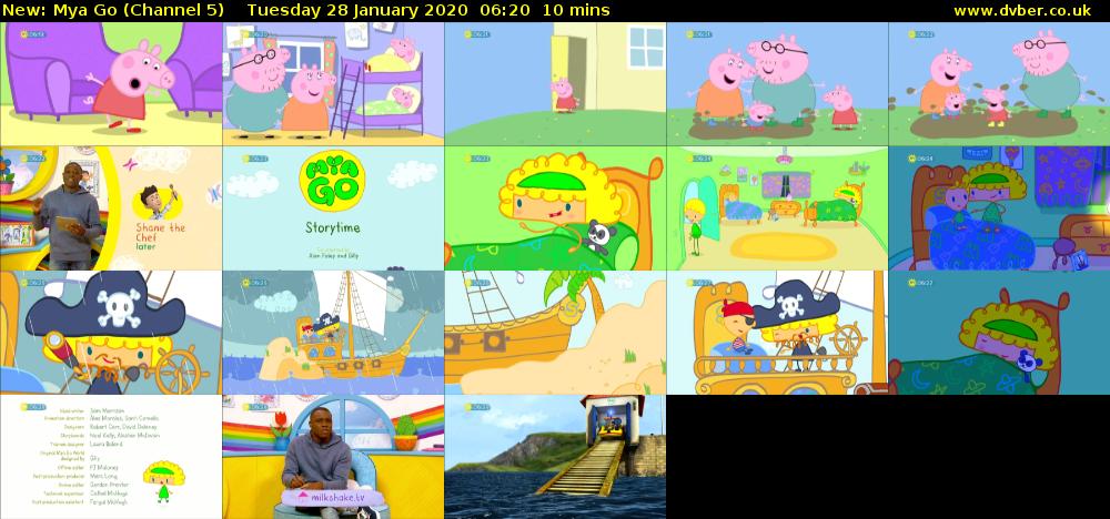 Mya Go (Channel 5) Tuesday 28 January 2020 06:20 - 06:30