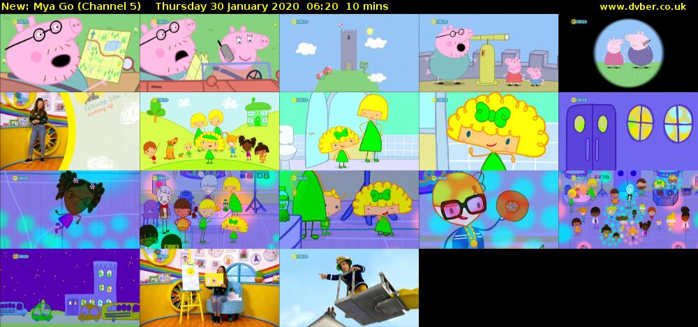 Mya Go (Channel 5) Thursday 30 January 2020 06:20 - 06:30