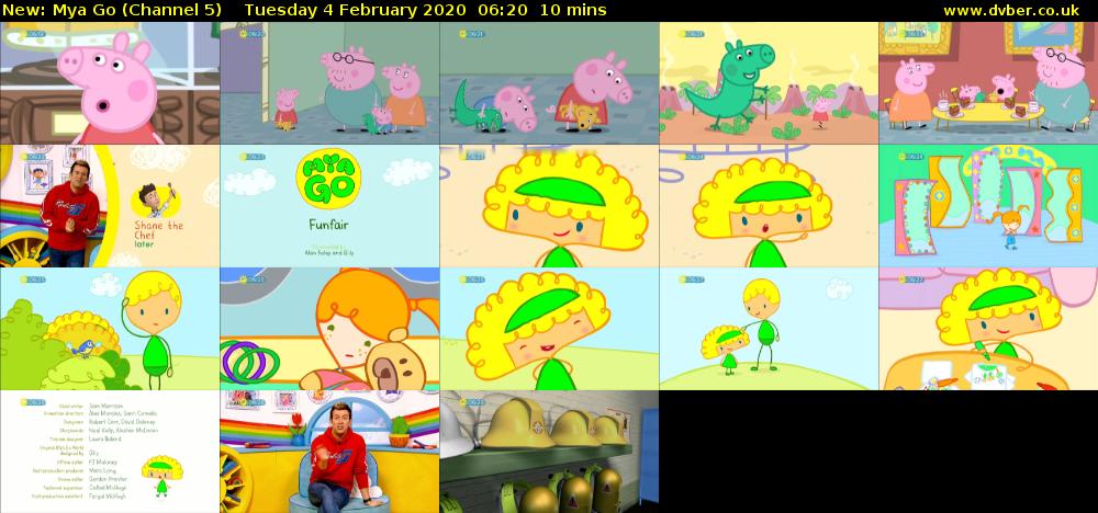 Mya Go (Channel 5) Tuesday 4 February 2020 06:20 - 06:30