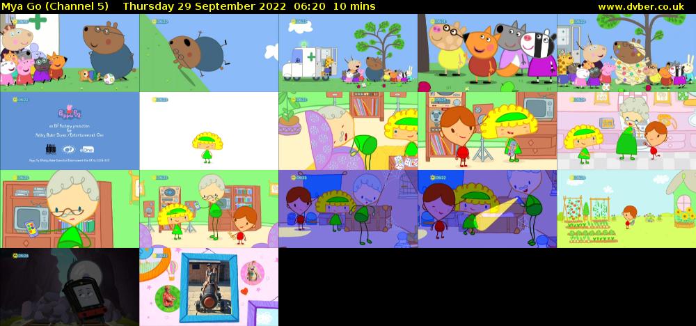 Mya Go (Channel 5) Thursday 29 September 2022 06:20 - 06:30