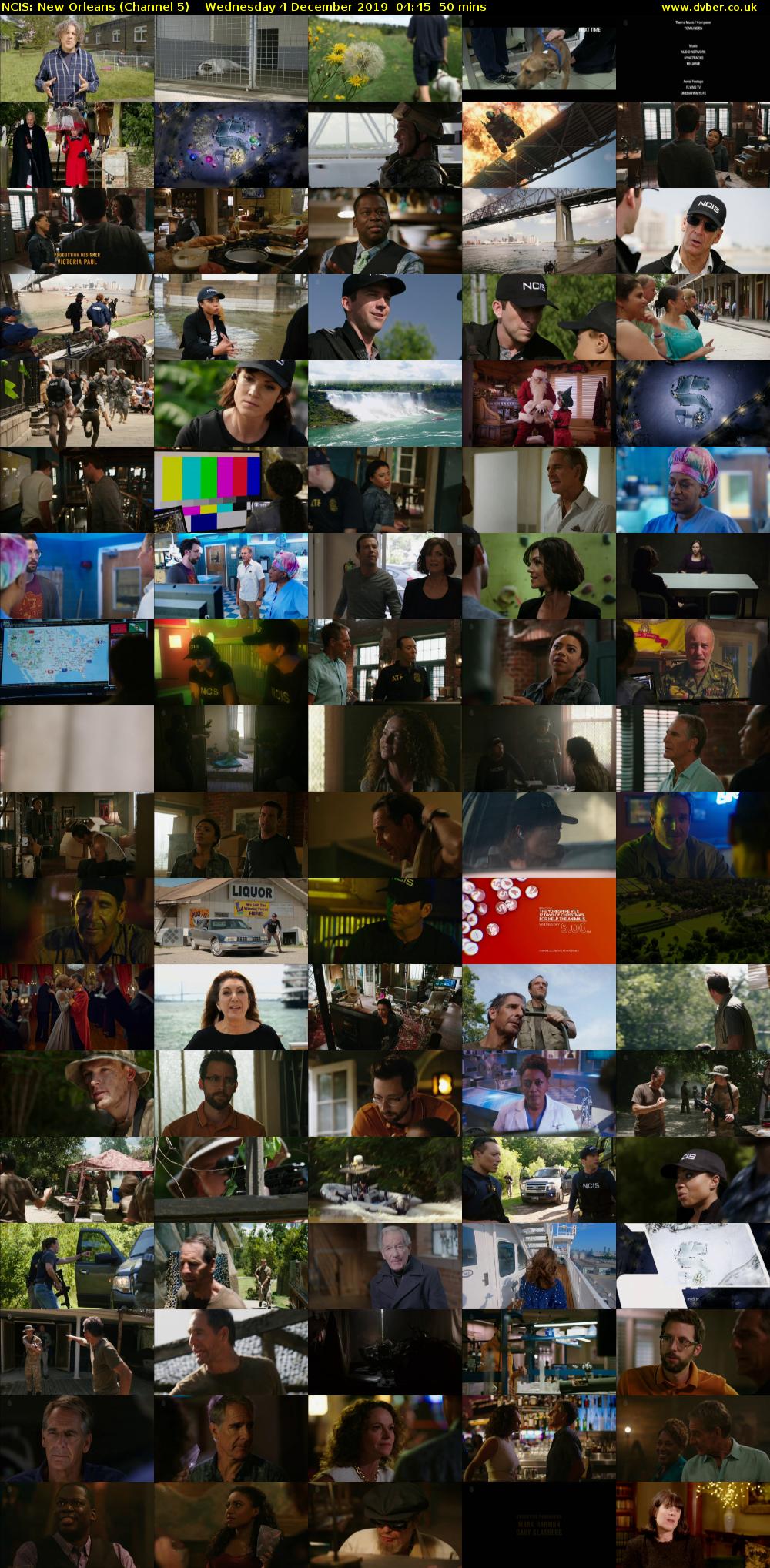 NCIS: New Orleans (Channel 5) Wednesday 4 December 2019 04:45 - 05:35