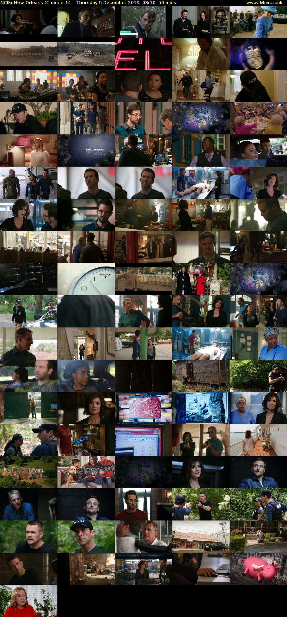 NCIS: New Orleans (Channel 5) Thursday 5 December 2019 03:10 - 04:00