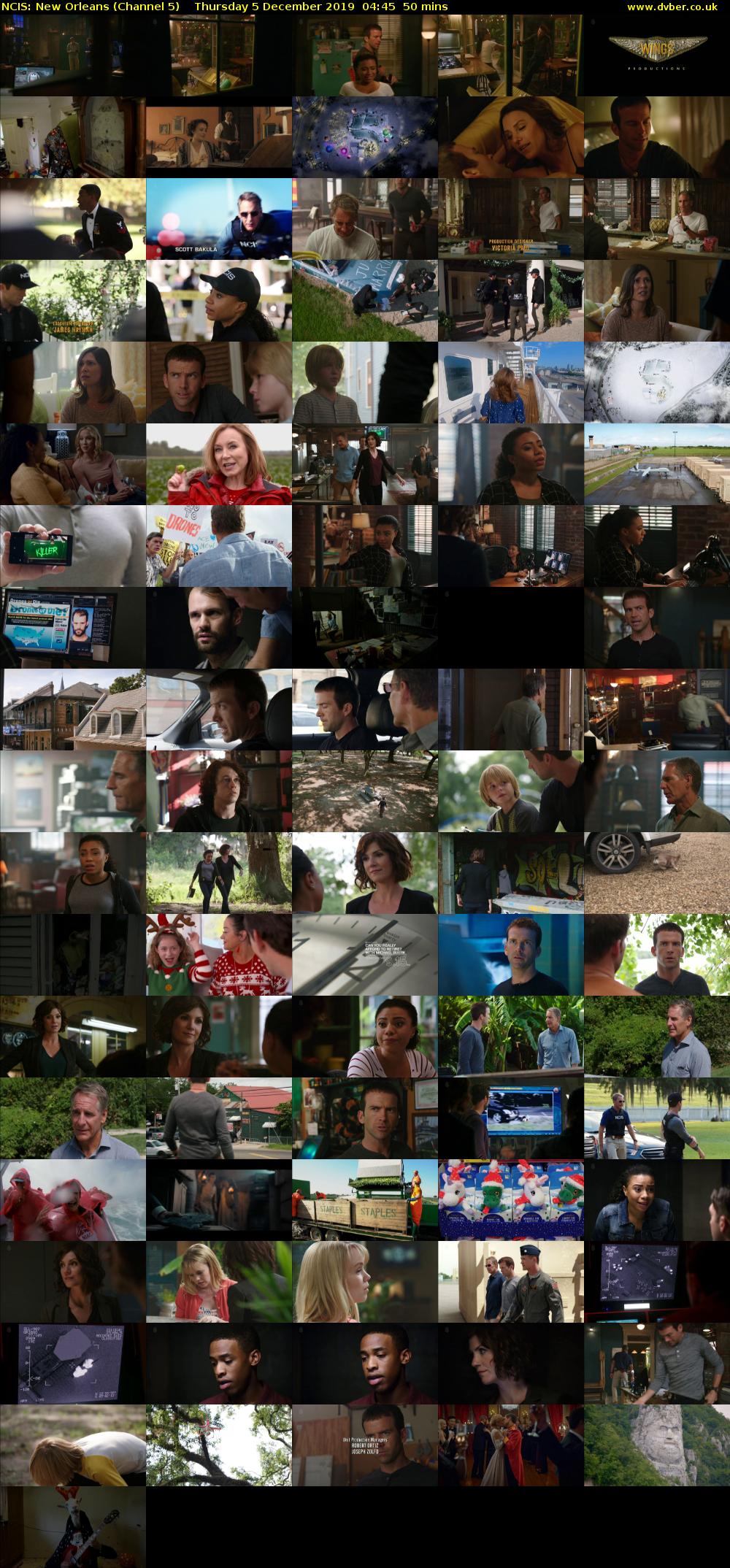 NCIS: New Orleans (Channel 5) Thursday 5 December 2019 04:45 - 05:35