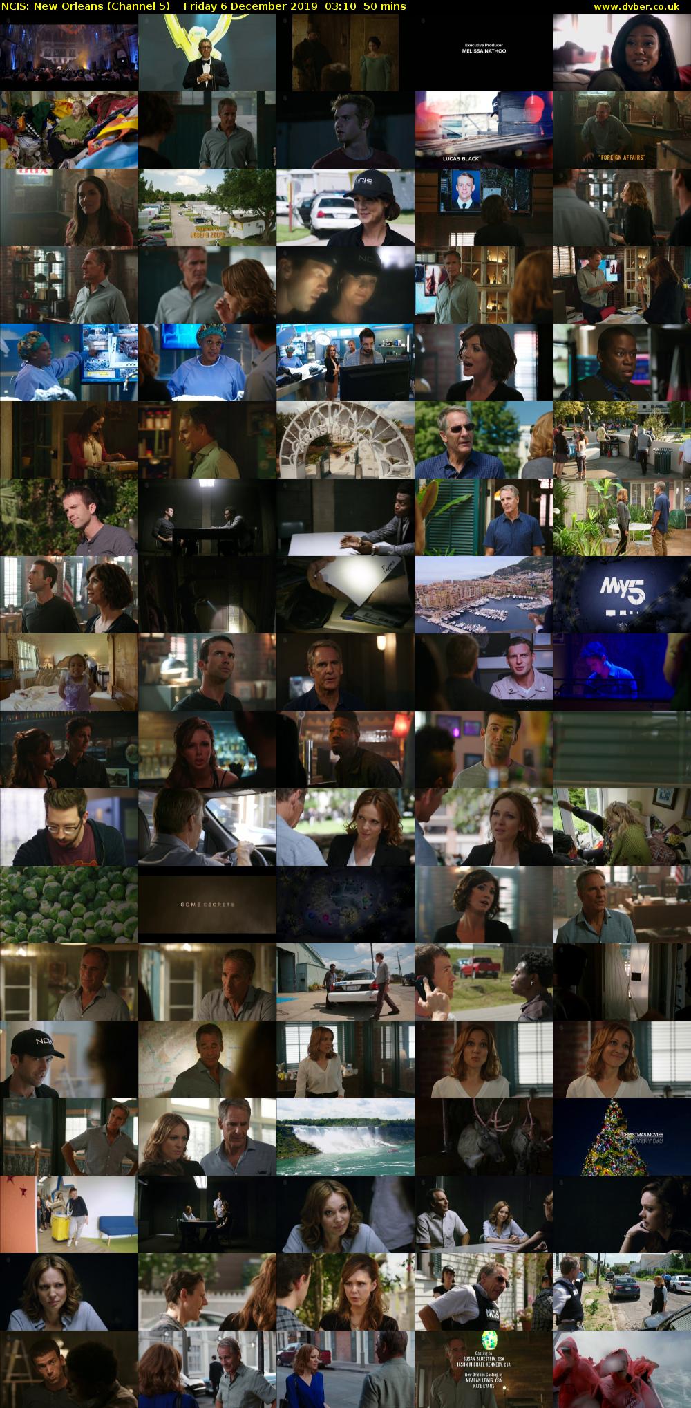 NCIS: New Orleans (Channel 5) Friday 6 December 2019 03:10 - 04:00