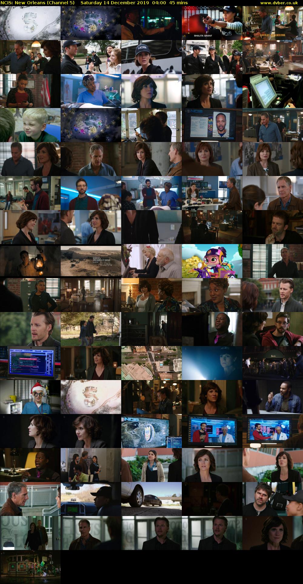 NCIS: New Orleans (Channel 5) Saturday 14 December 2019 04:00 - 04:45