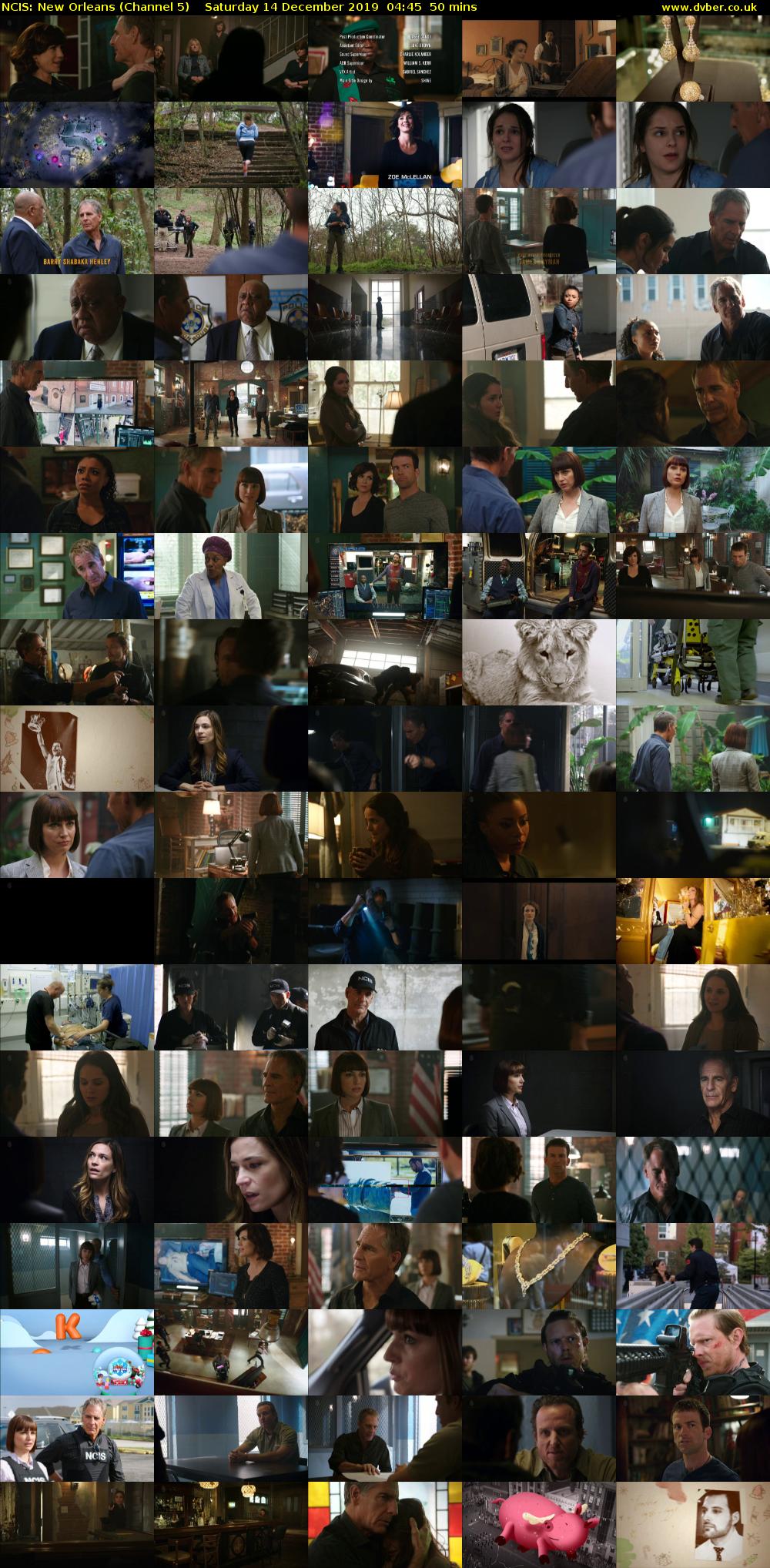 NCIS: New Orleans (Channel 5) Saturday 14 December 2019 04:45 - 05:35