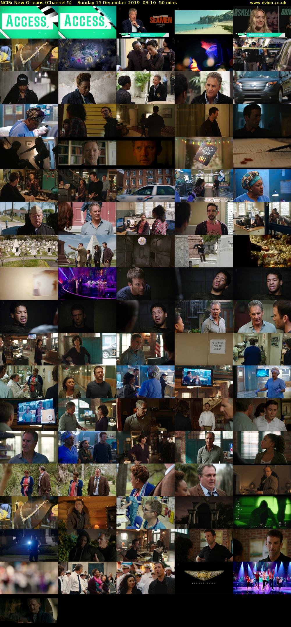 NCIS: New Orleans (Channel 5) Sunday 15 December 2019 03:10 - 04:00