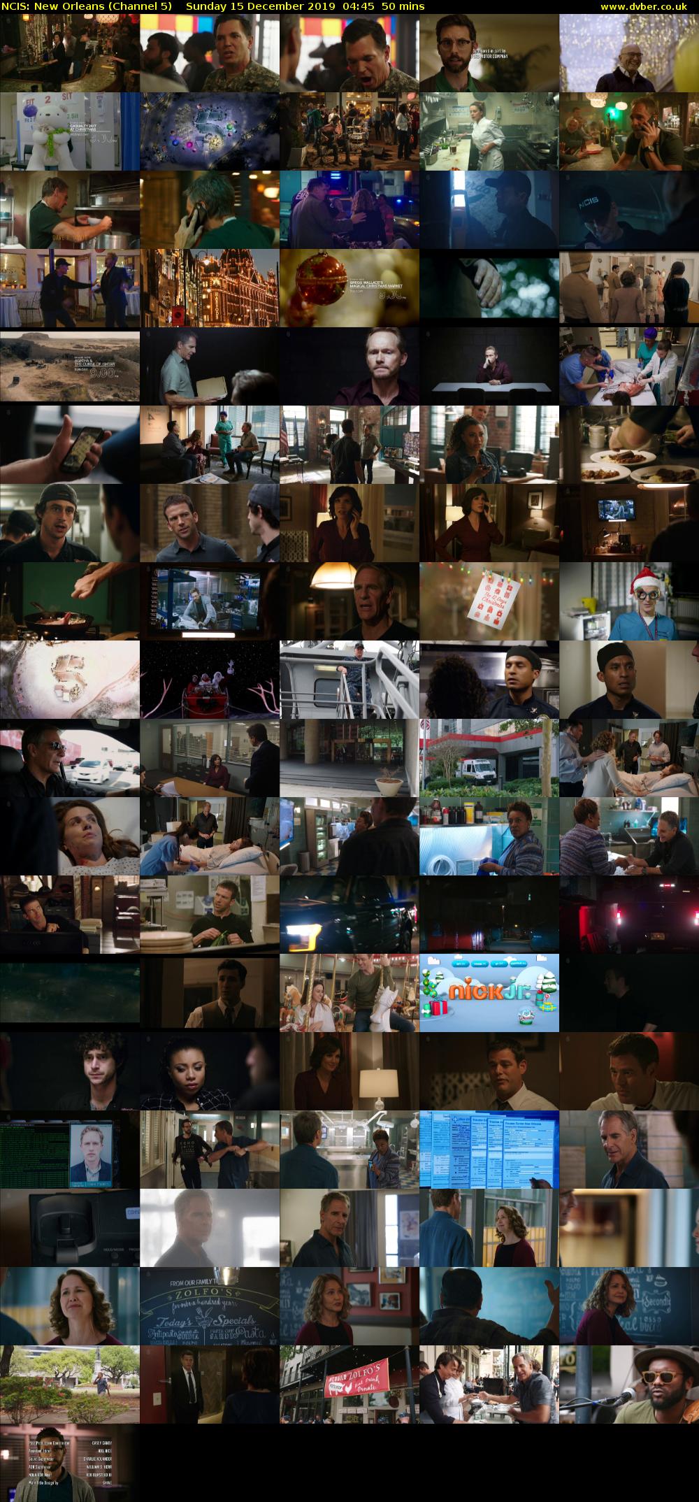 NCIS: New Orleans (Channel 5) Sunday 15 December 2019 04:45 - 05:35