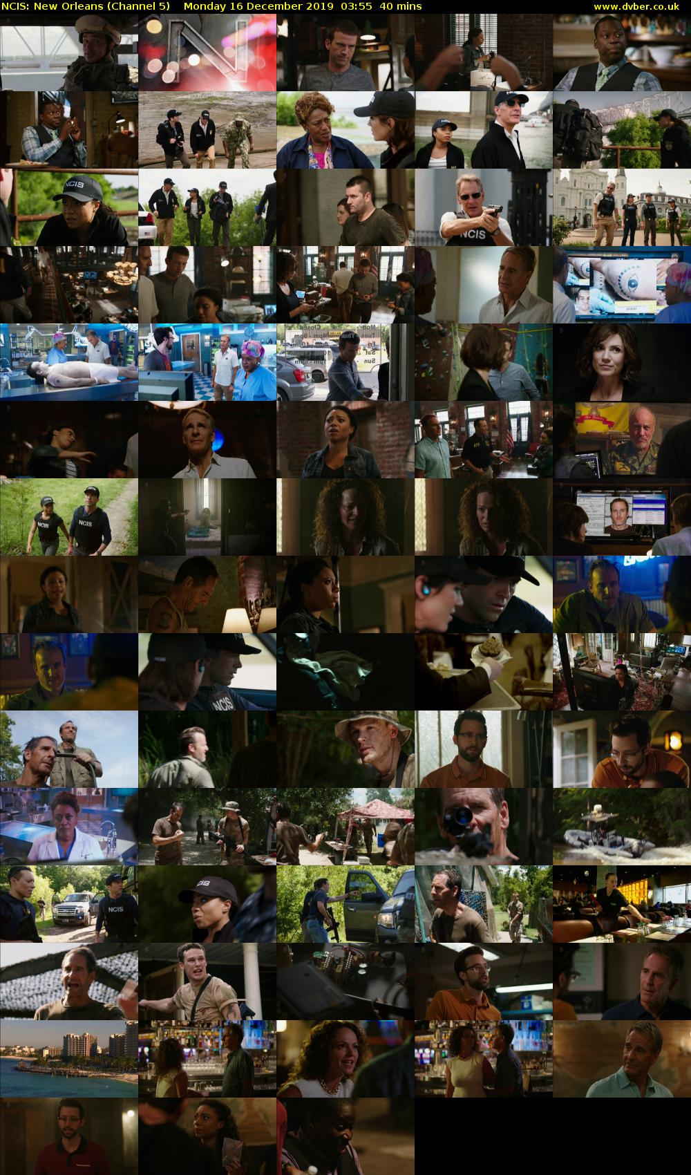 NCIS: New Orleans (Channel 5) Monday 16 December 2019 03:55 - 04:35