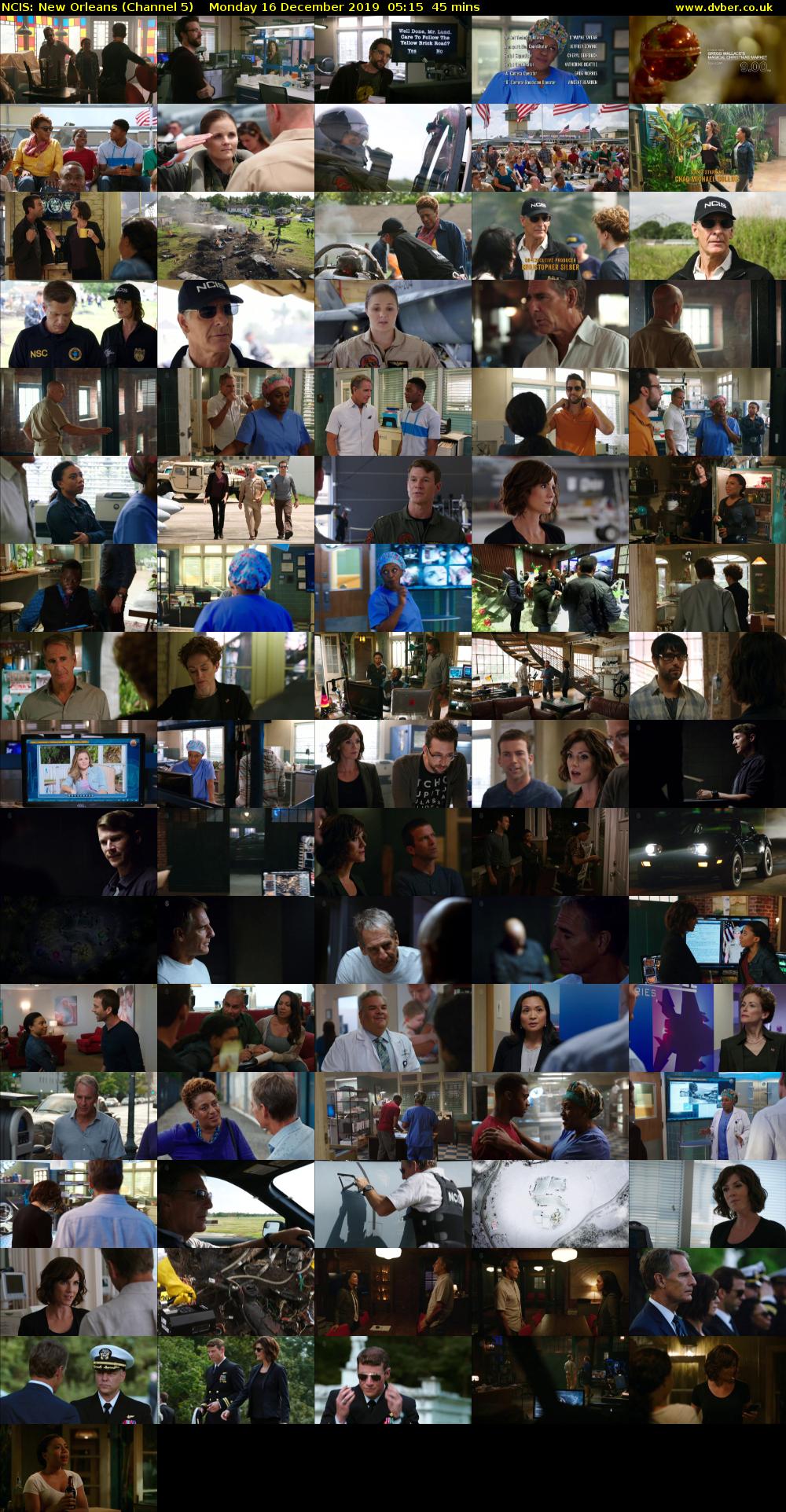 NCIS: New Orleans (Channel 5) Monday 16 December 2019 05:15 - 06:00