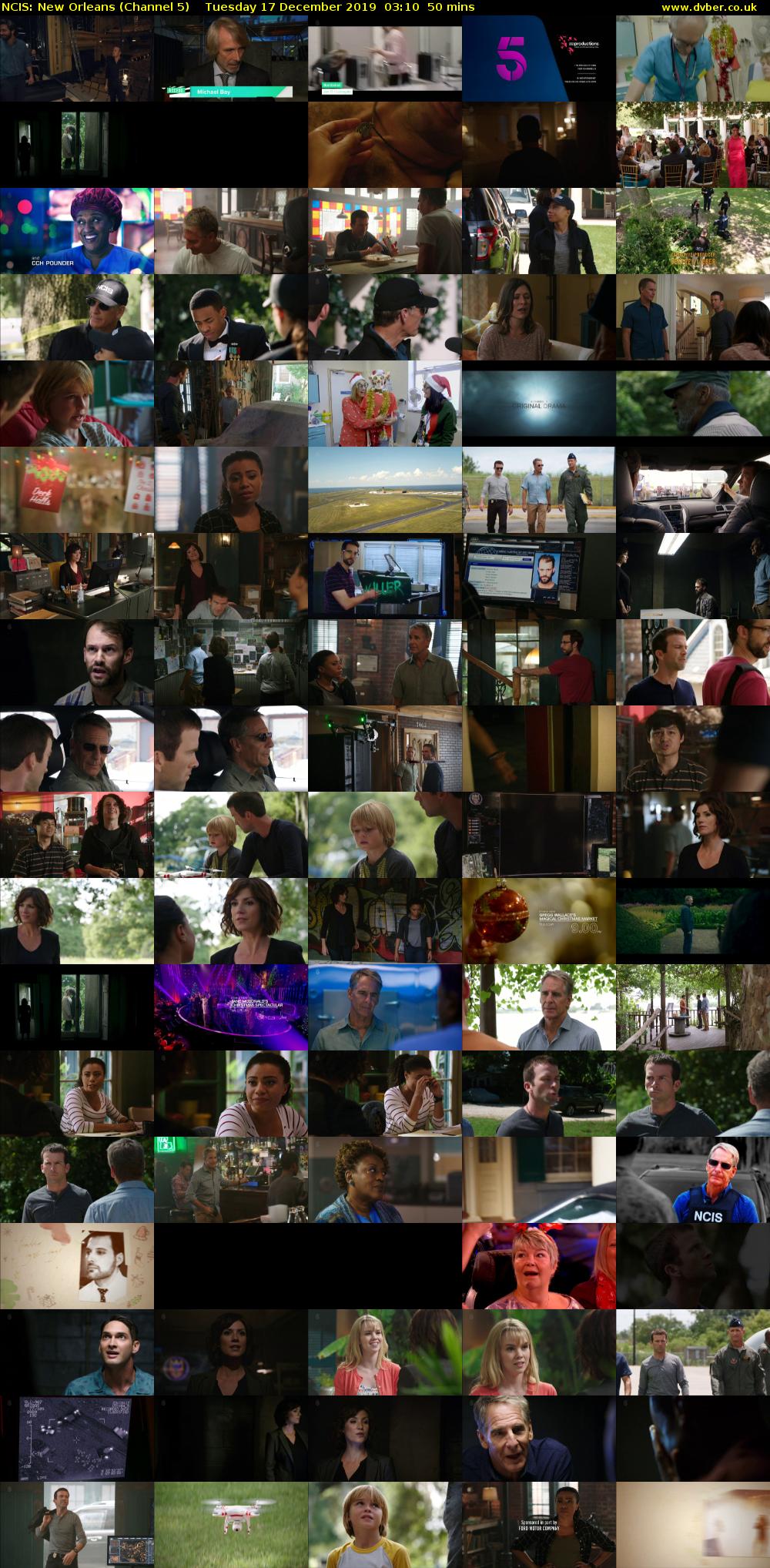 NCIS: New Orleans (Channel 5) Tuesday 17 December 2019 03:10 - 04:00
