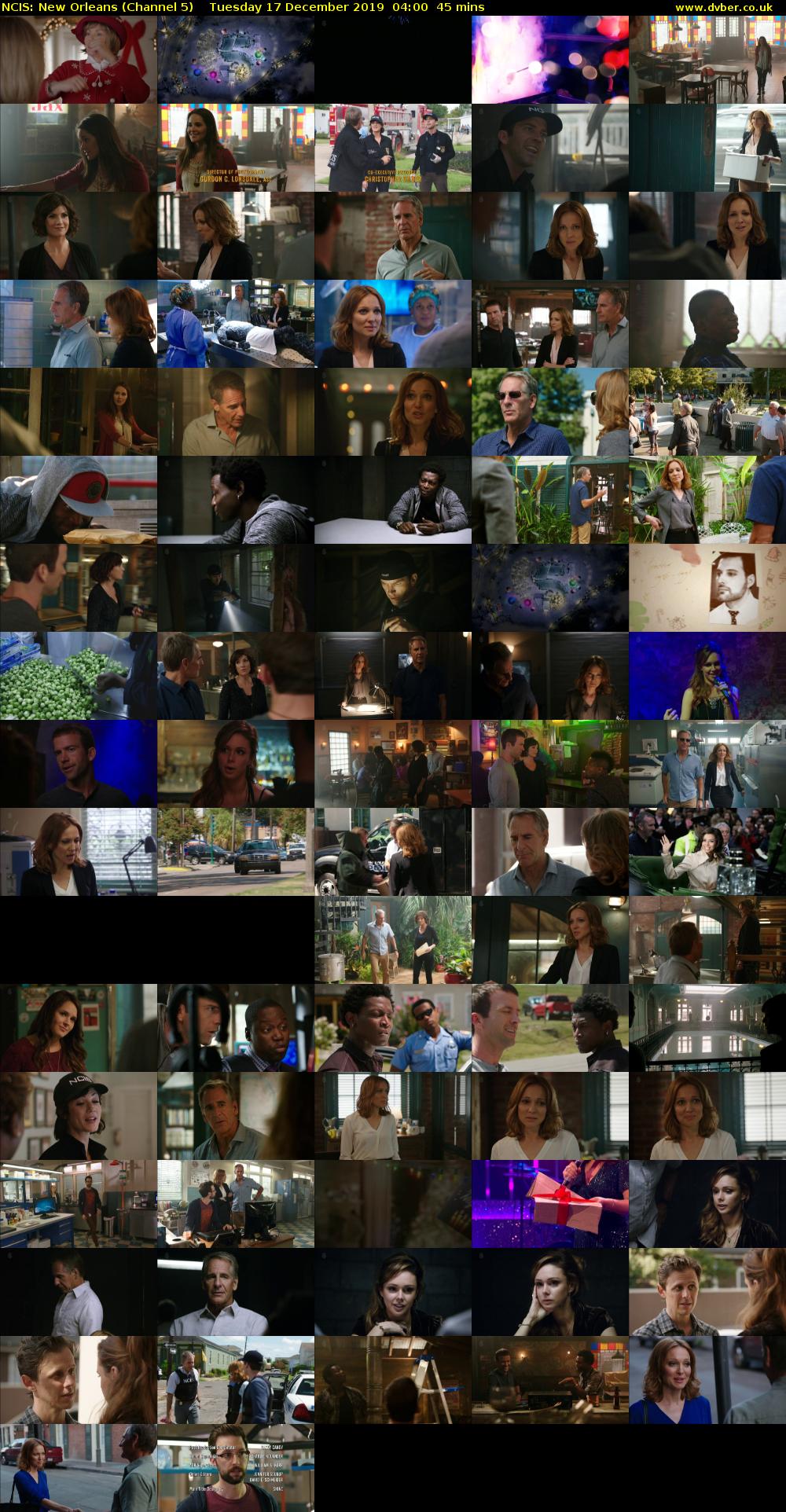 NCIS: New Orleans (Channel 5) Tuesday 17 December 2019 04:00 - 04:45