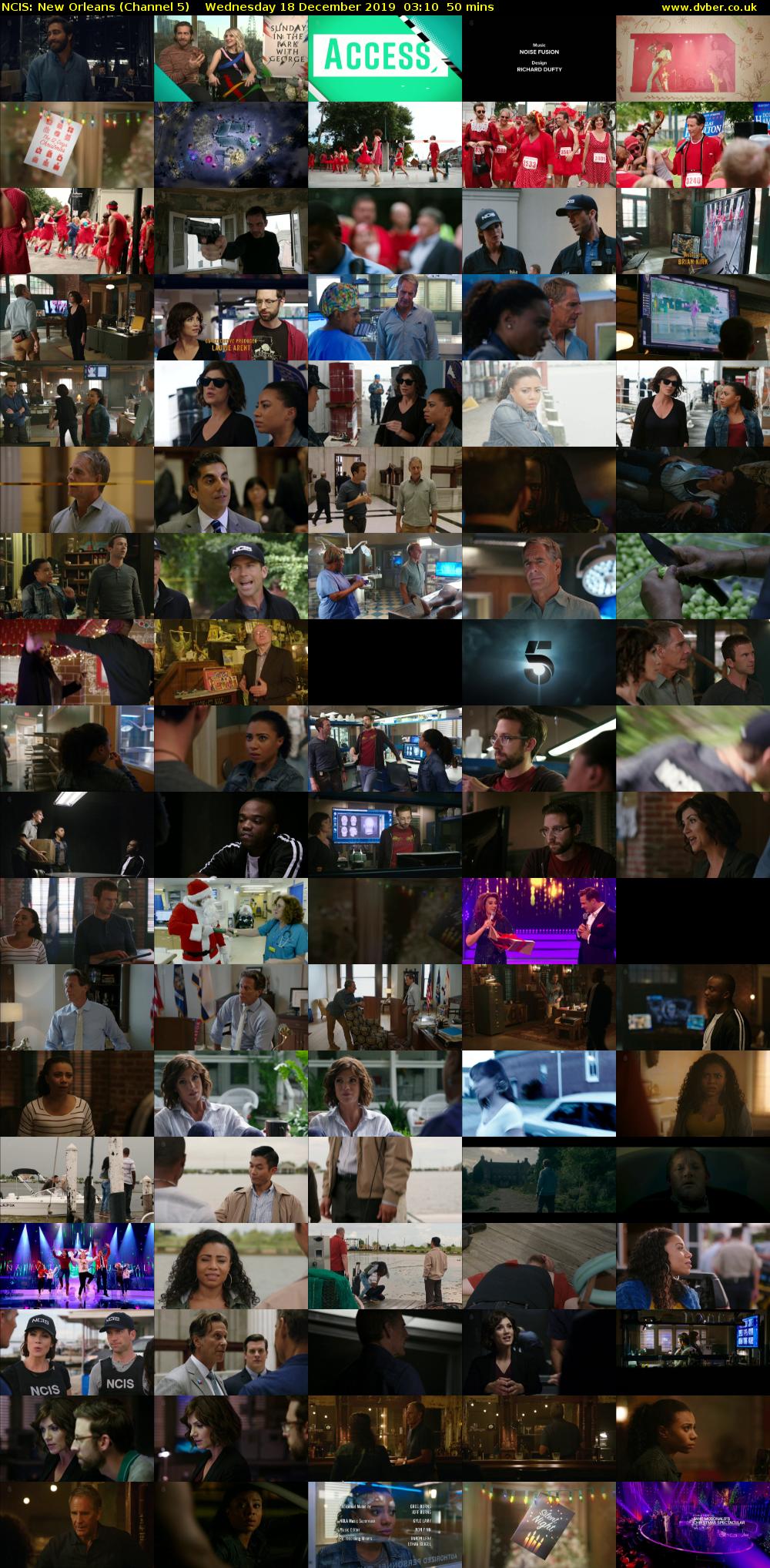 NCIS: New Orleans (Channel 5) Wednesday 18 December 2019 03:10 - 04:00