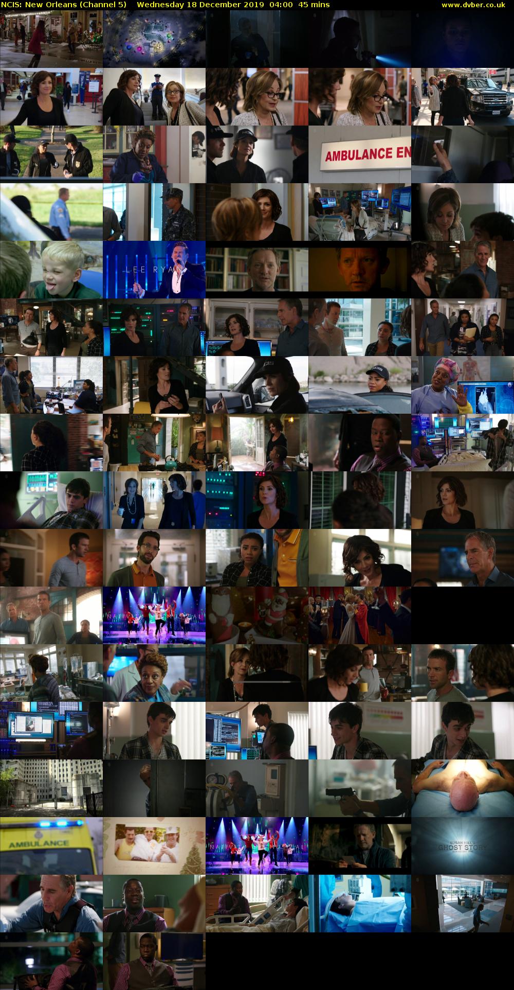 NCIS: New Orleans (Channel 5) Wednesday 18 December 2019 04:00 - 04:45