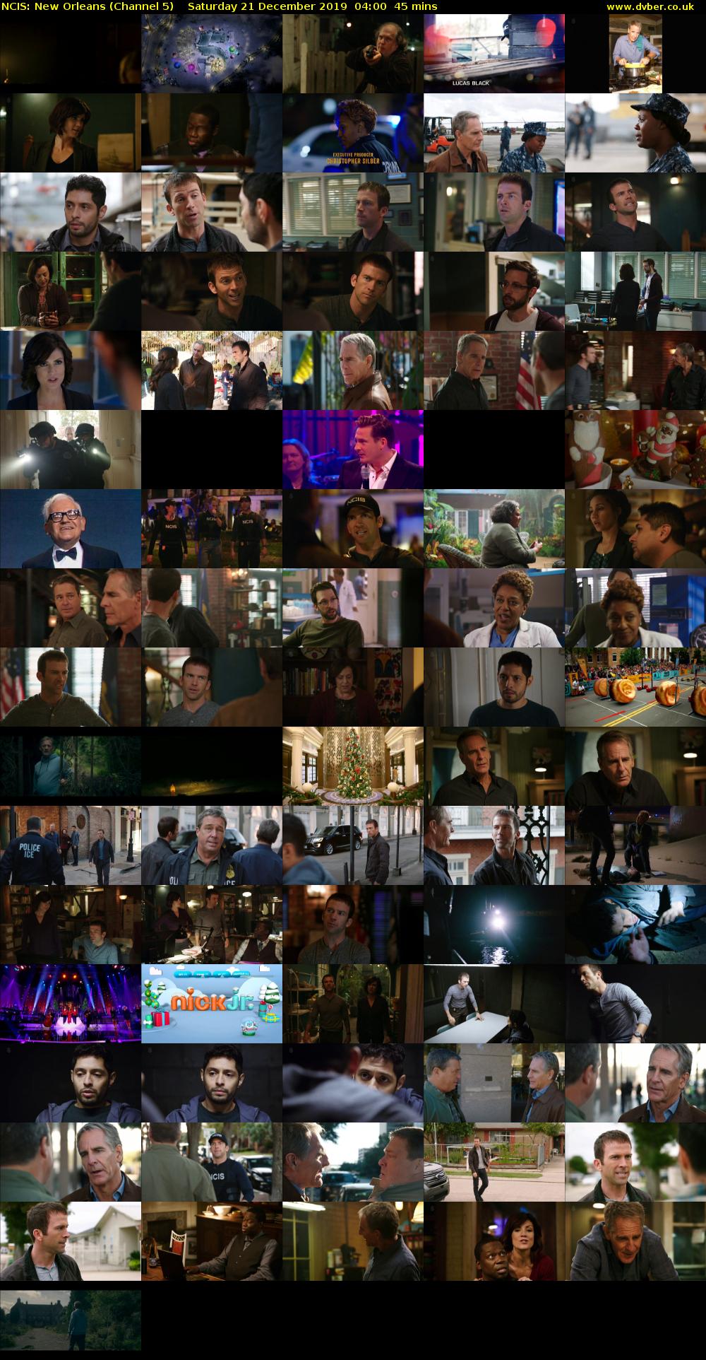 NCIS: New Orleans (Channel 5) Saturday 21 December 2019 04:00 - 04:45