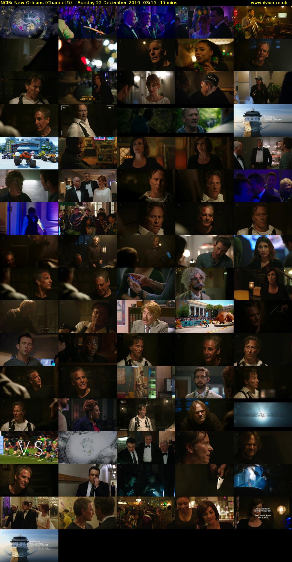 NCIS: New Orleans (Channel 5) Sunday 22 December 2019 03:15 - 04:00