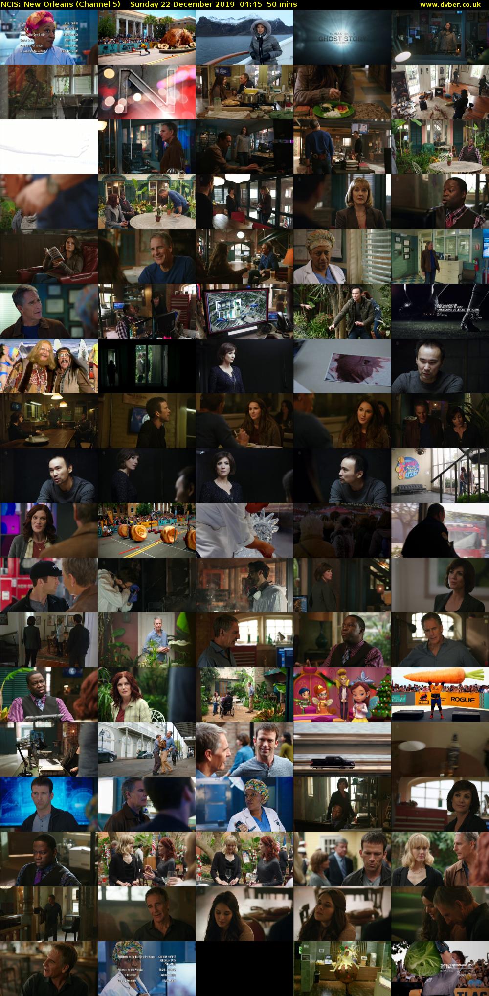 NCIS: New Orleans (Channel 5) Sunday 22 December 2019 04:45 - 05:35