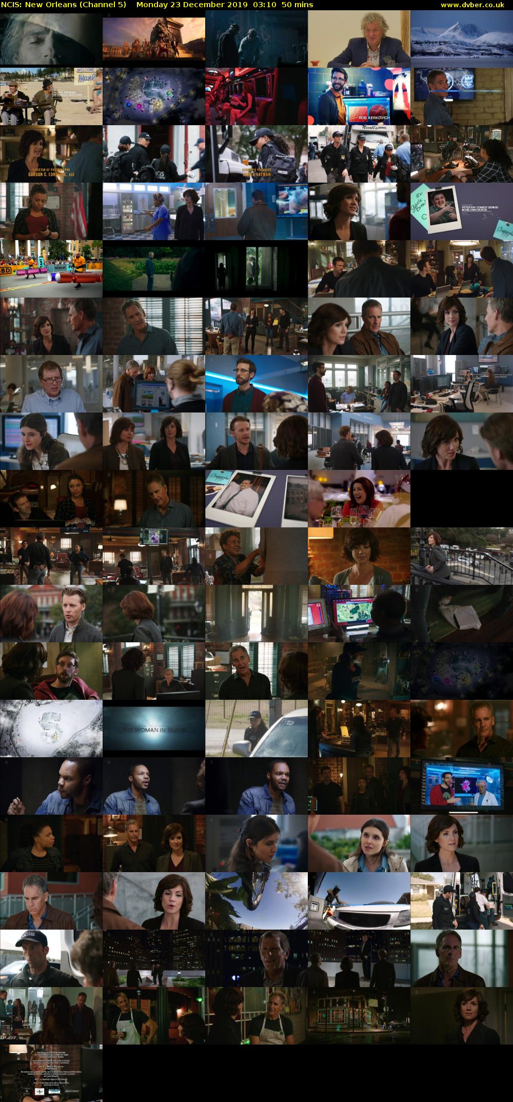 NCIS: New Orleans (Channel 5) Monday 23 December 2019 03:10 - 04:00