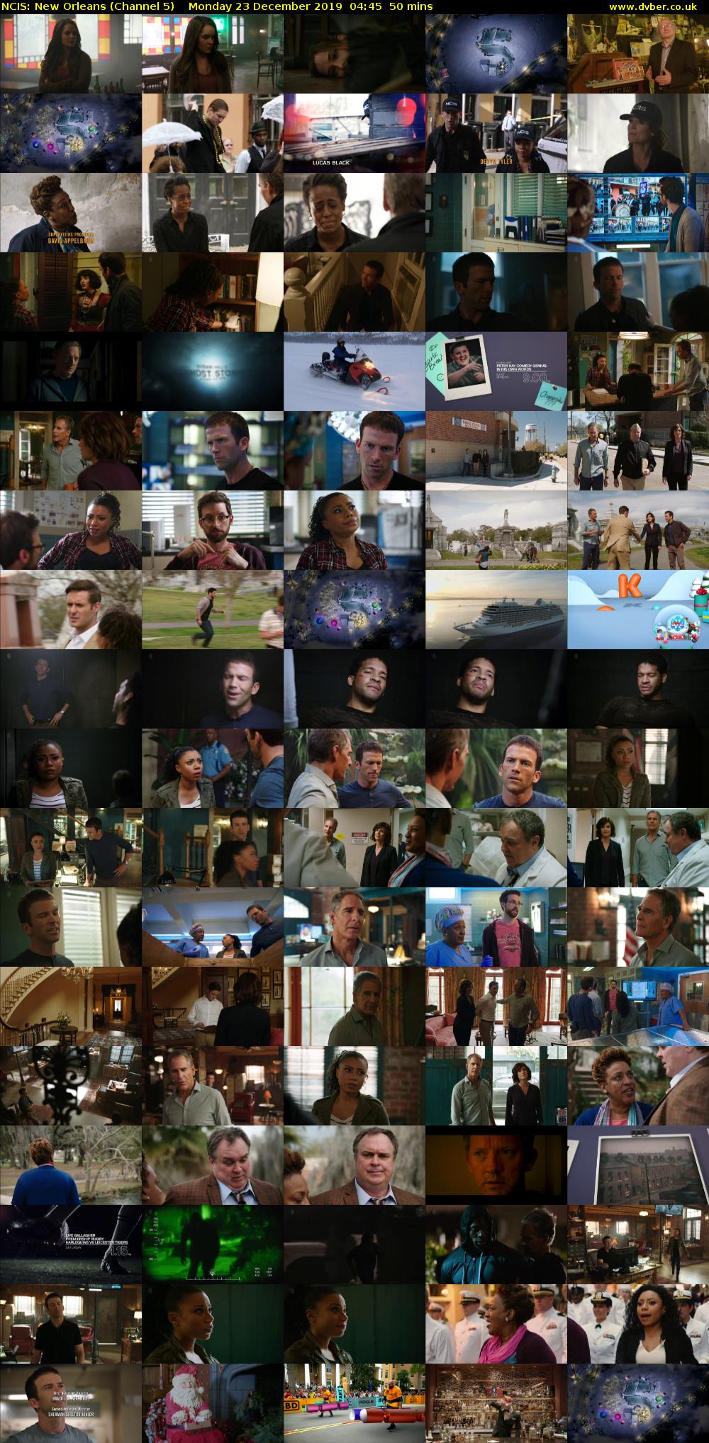 NCIS: New Orleans (Channel 5) Monday 23 December 2019 04:45 - 05:35