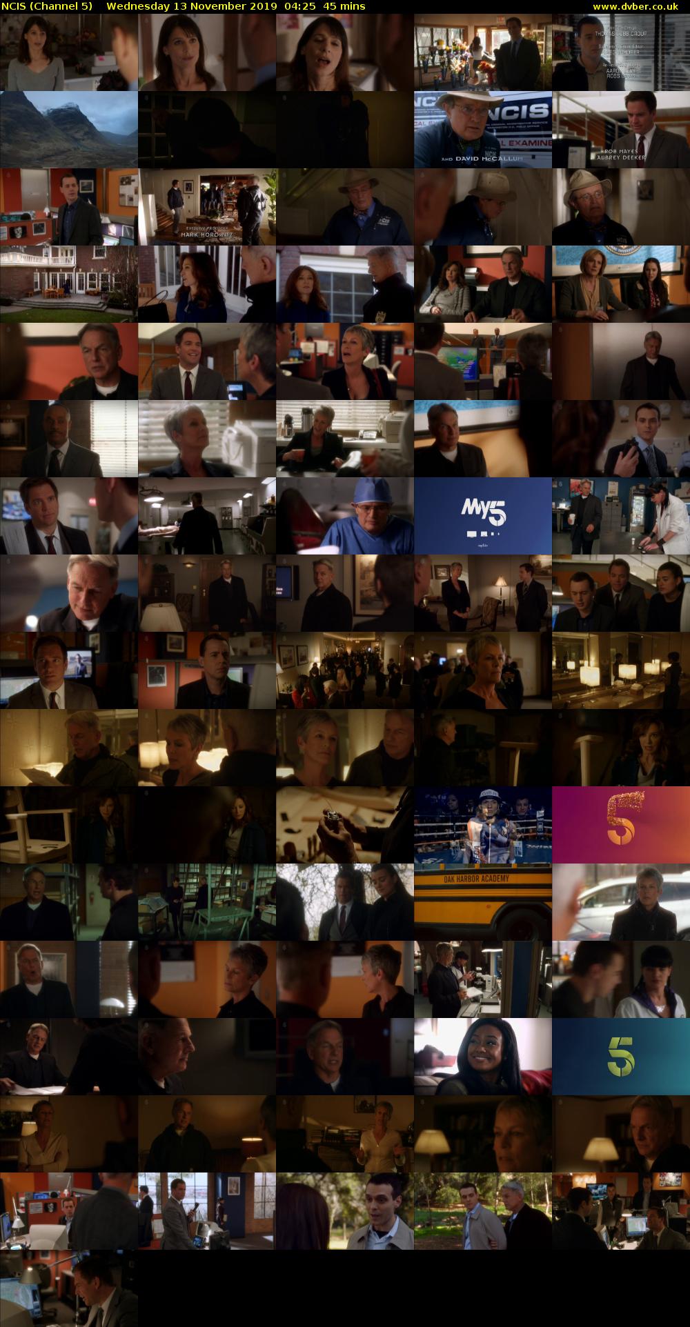 NCIS (Channel 5) Wednesday 13 November 2019 04:25 - 05:10