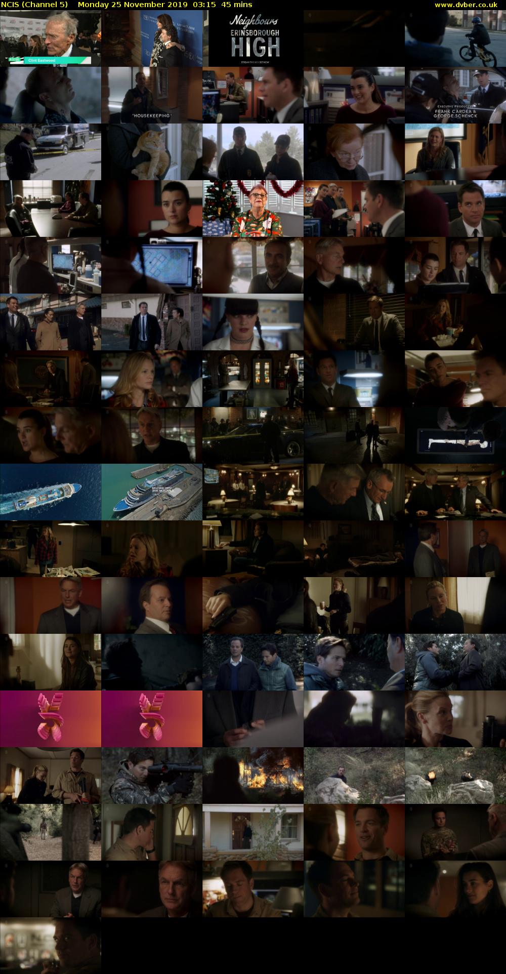 NCIS (Channel 5) Monday 25 November 2019 03:15 - 04:00