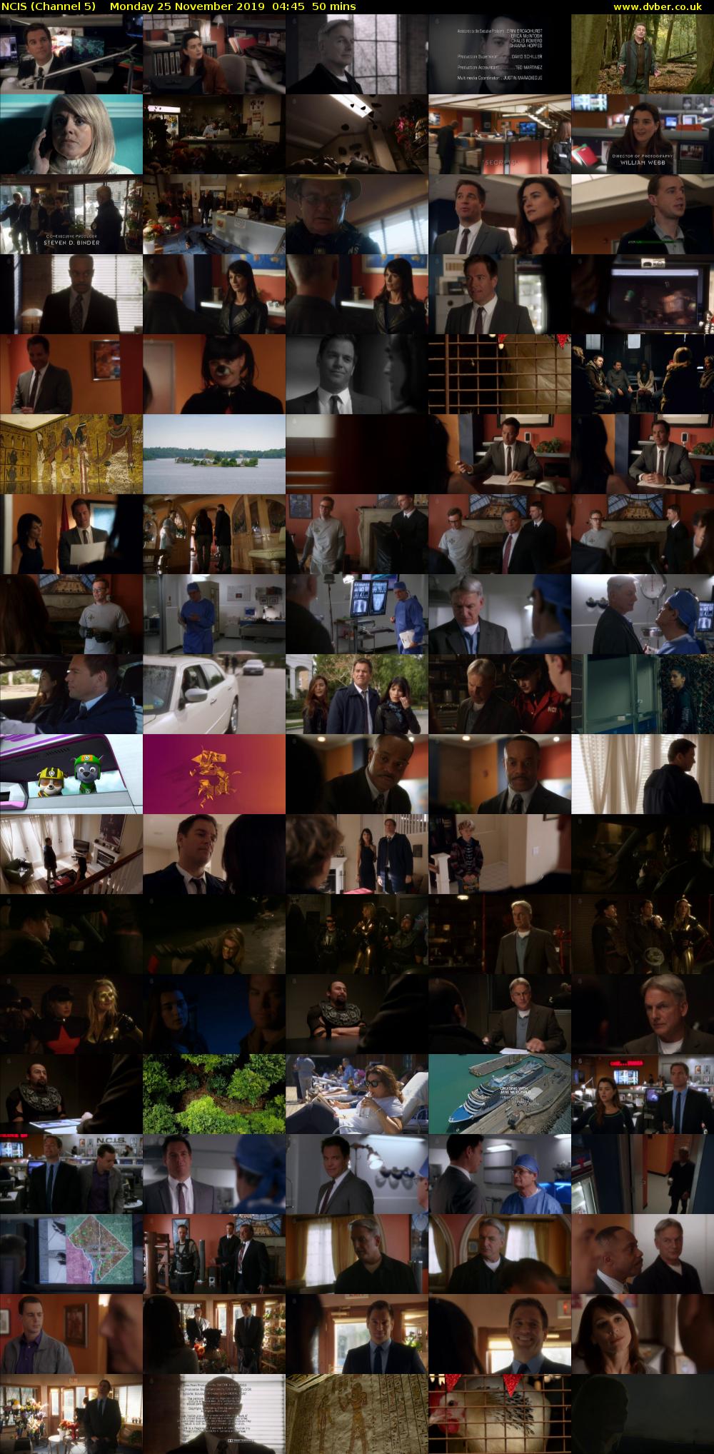 NCIS (Channel 5) Monday 25 November 2019 04:45 - 05:35