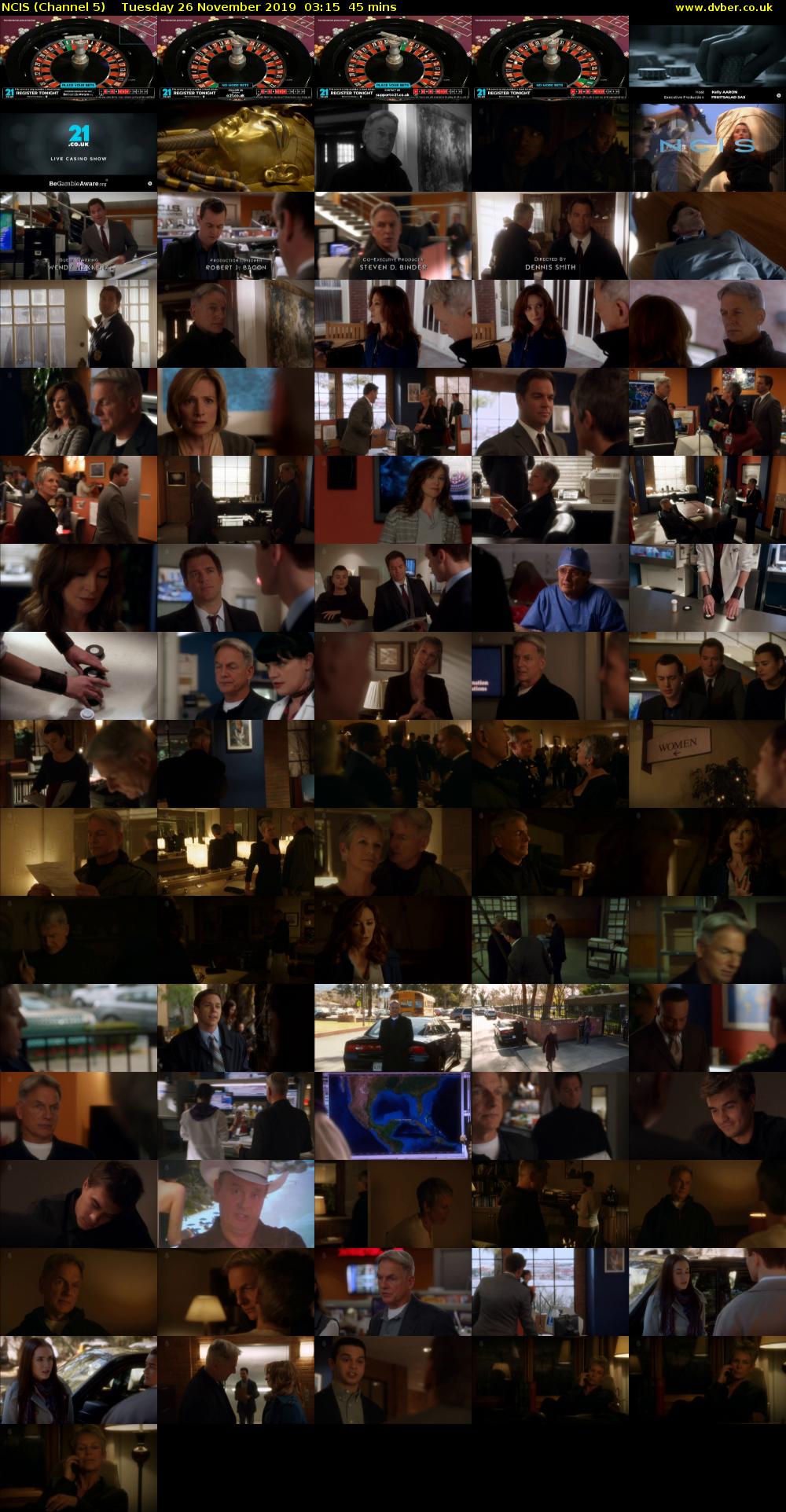 NCIS (Channel 5) Tuesday 26 November 2019 03:15 - 04:00