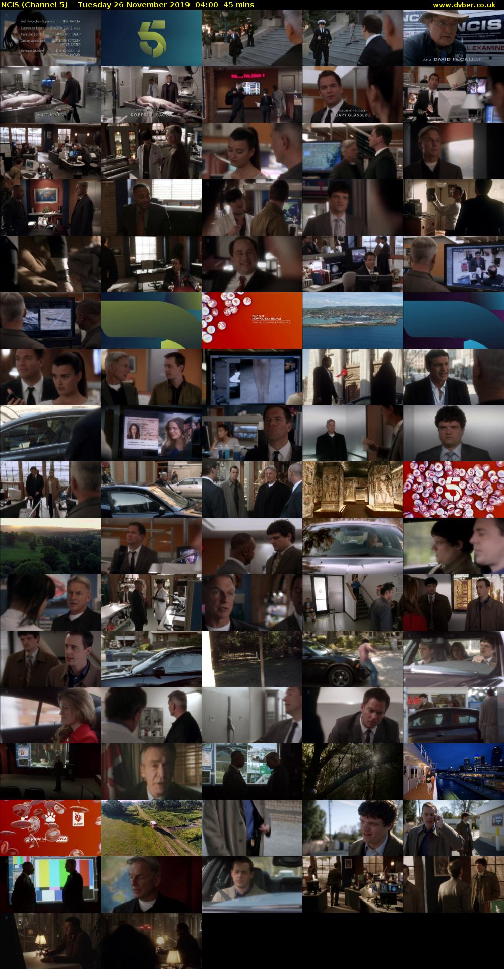 NCIS (Channel 5) Tuesday 26 November 2019 04:00 - 04:45