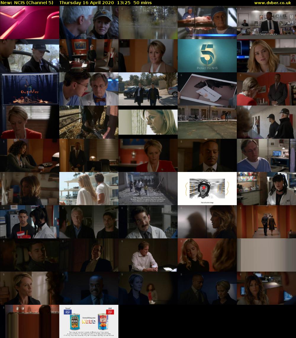 NCIS (Channel 5) Thursday 16 April 2020 13:25 - 14:15