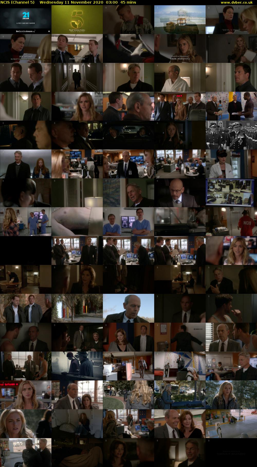 NCIS (Channel 5) Wednesday 11 November 2020 03:00 - 03:45