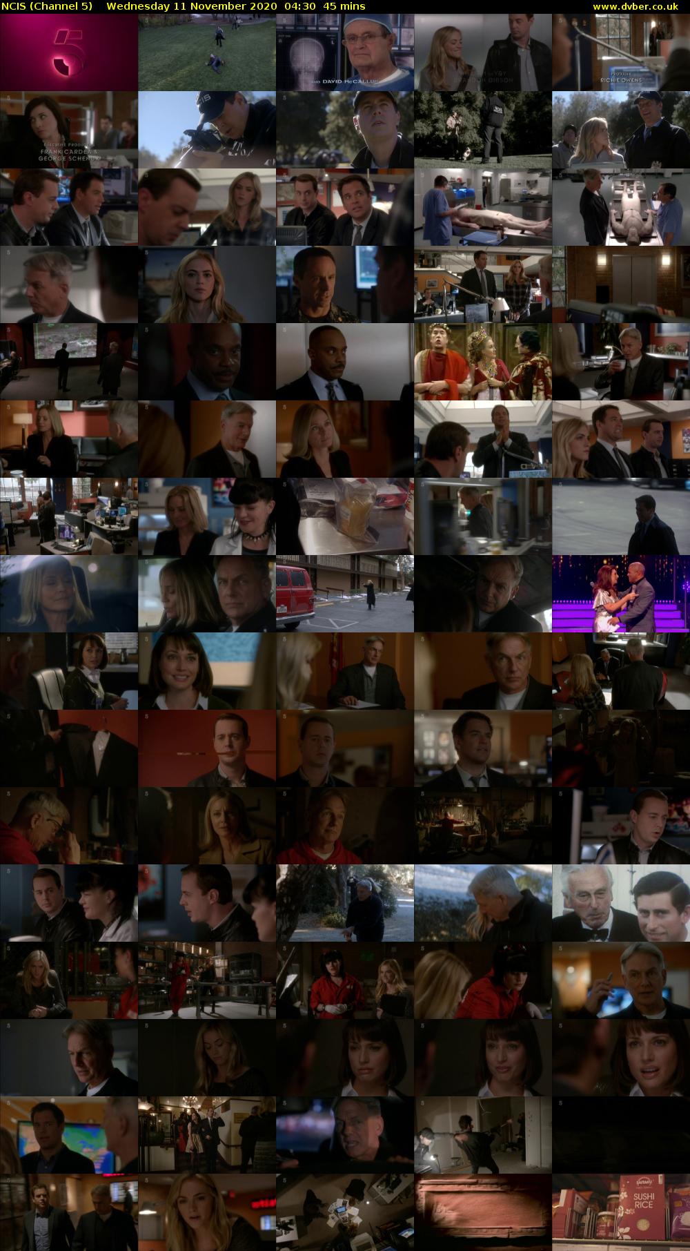 NCIS (Channel 5) Wednesday 11 November 2020 04:30 - 05:15