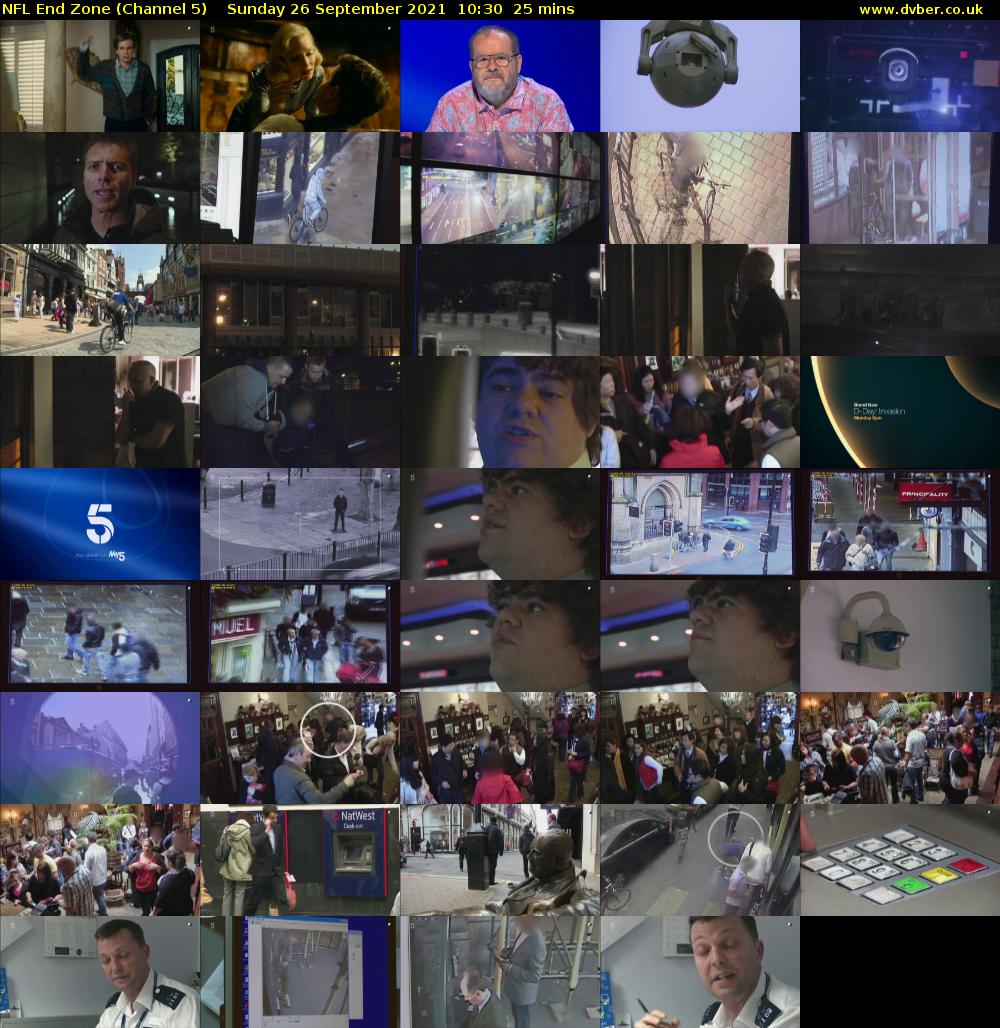 NFL End Zone (Channel 5) Sunday 26 September 2021 10:30 - 10:55