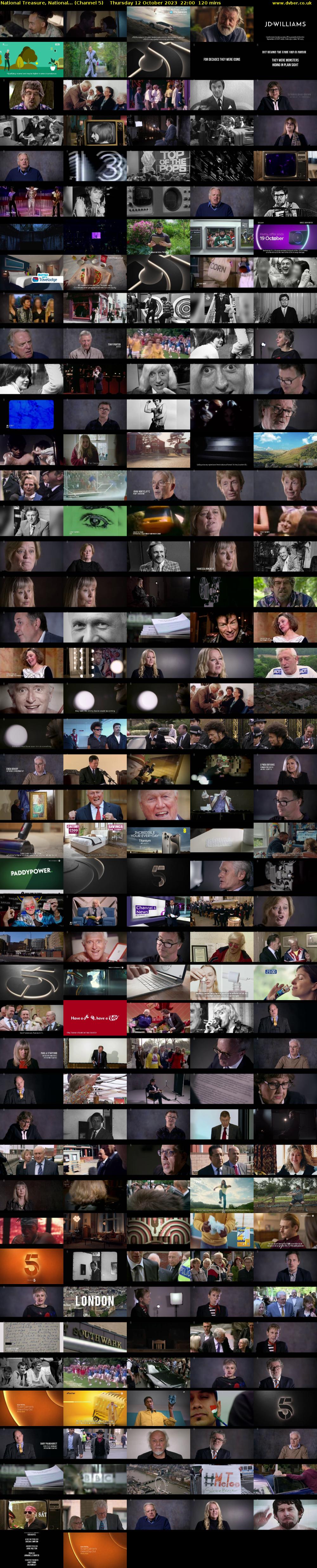 National Treasure, National... (Channel 5) Thursday 12 October 2023 22:00 - 00:00