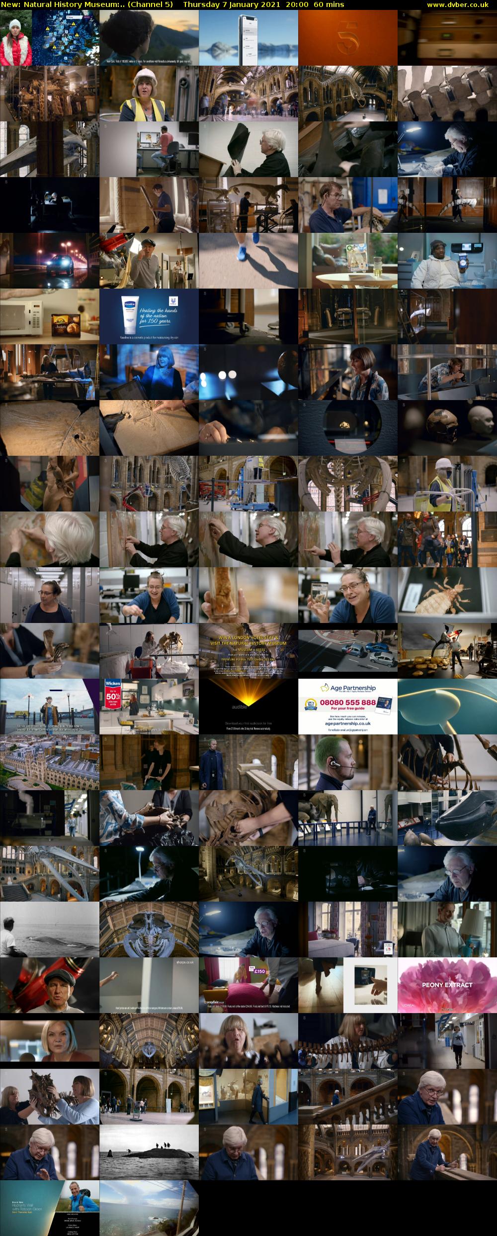 Natural History Museum:.. (Channel 5) Thursday 7 January 2021 20:00 - 21:00