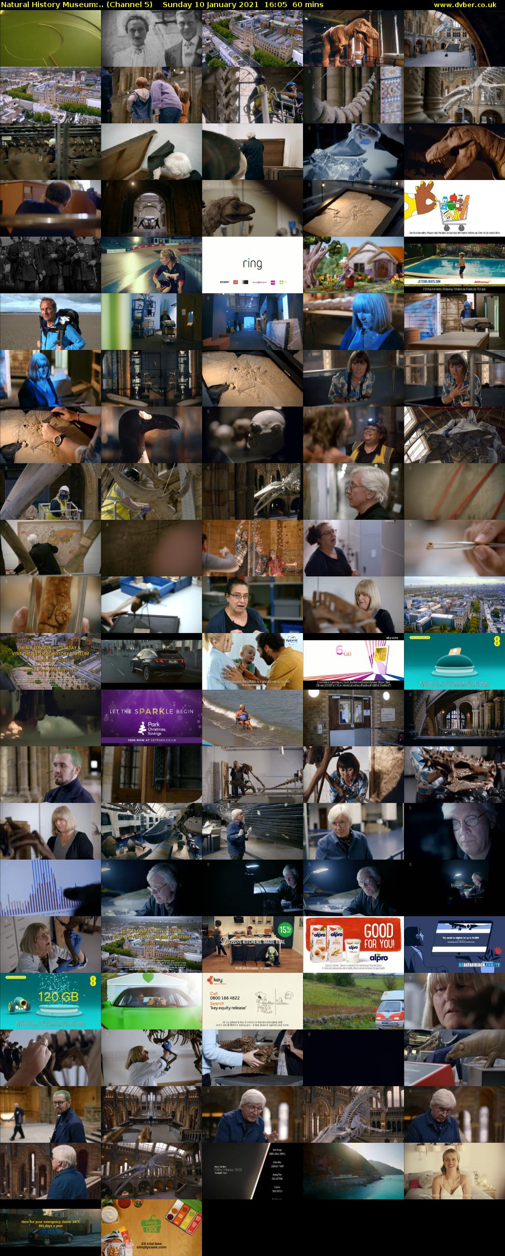 Natural History Museum:.. (Channel 5) Sunday 10 January 2021 16:05 - 17:05