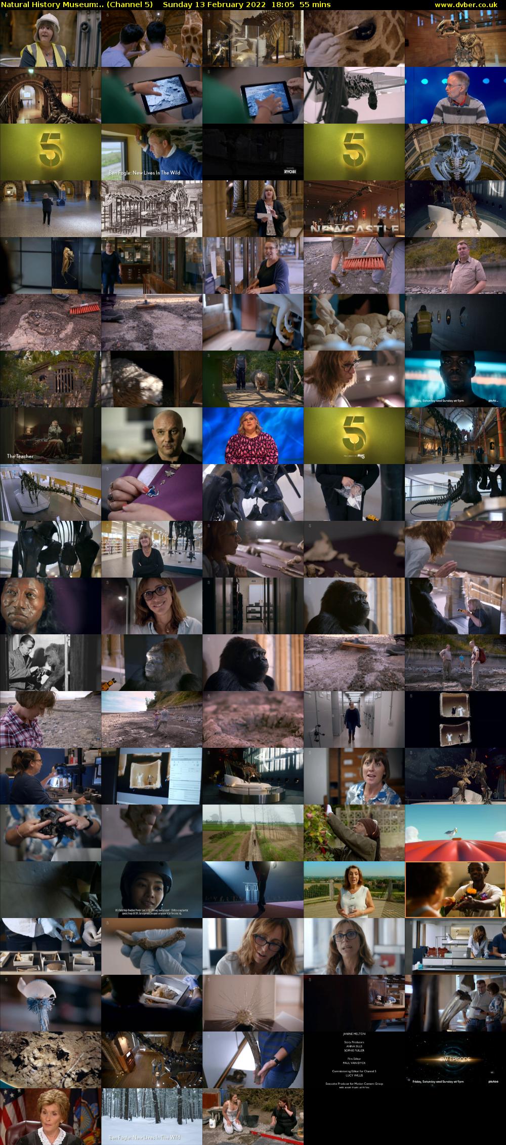 Natural History Museum:.. (Channel 5) Sunday 13 February 2022 18:05 - 19:00