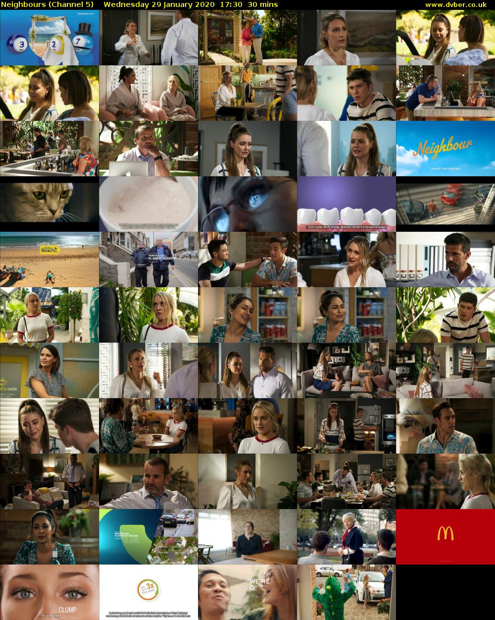 Neighbours (Channel 5) Wednesday 29 January 2020 17:30 - 18:00