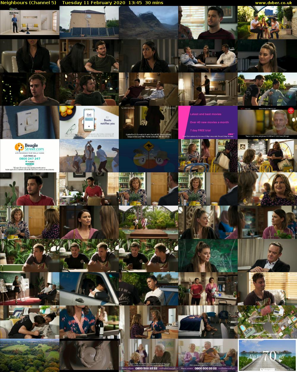 Neighbours (Channel 5) Tuesday 11 February 2020 13:45 - 14:15