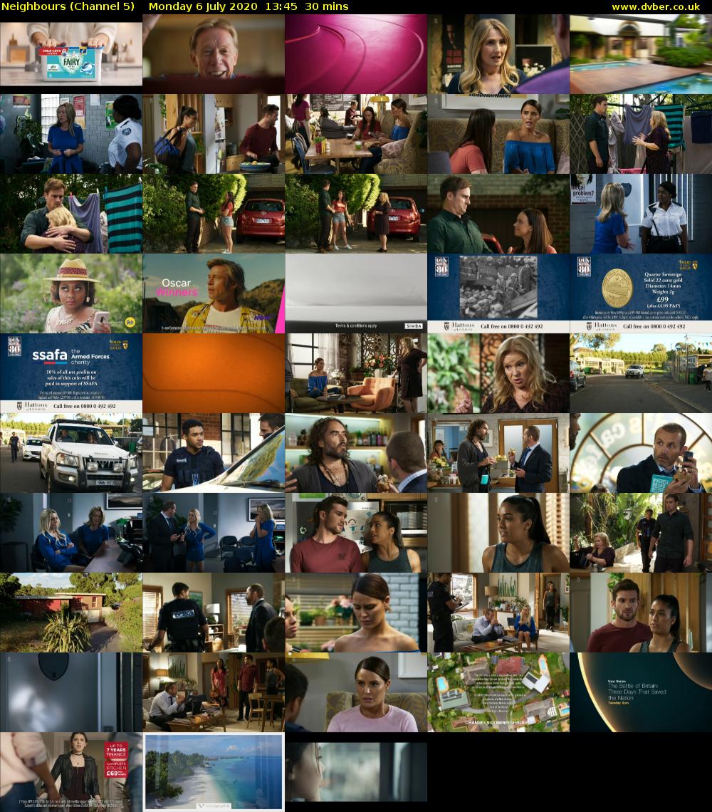 Neighbours (Channel 5) Monday 6 July 2020 13:45 - 14:15
