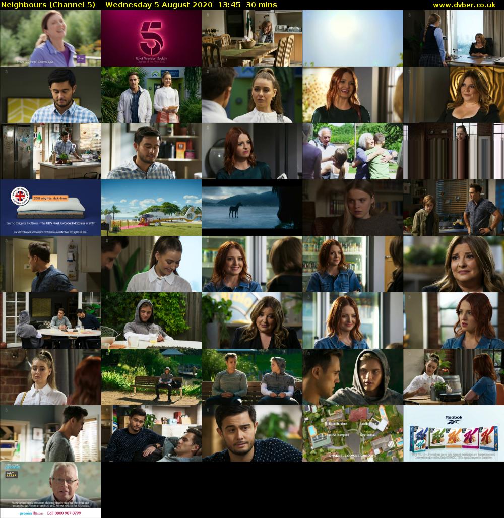 Neighbours (Channel 5) Wednesday 5 August 2020 13:45 - 14:15
