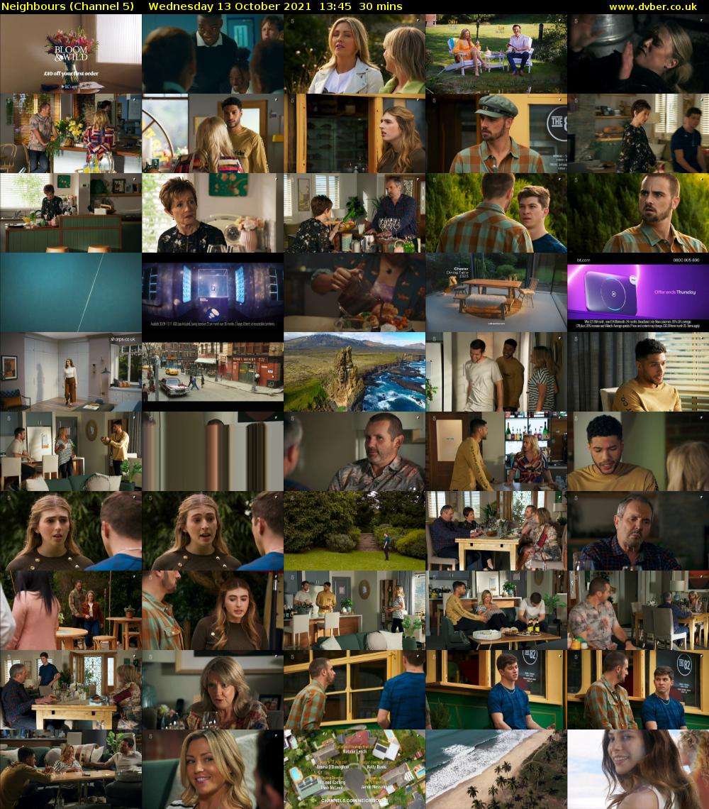 Neighbours (Channel 5) Wednesday 13 October 2021 13:45 - 14:15