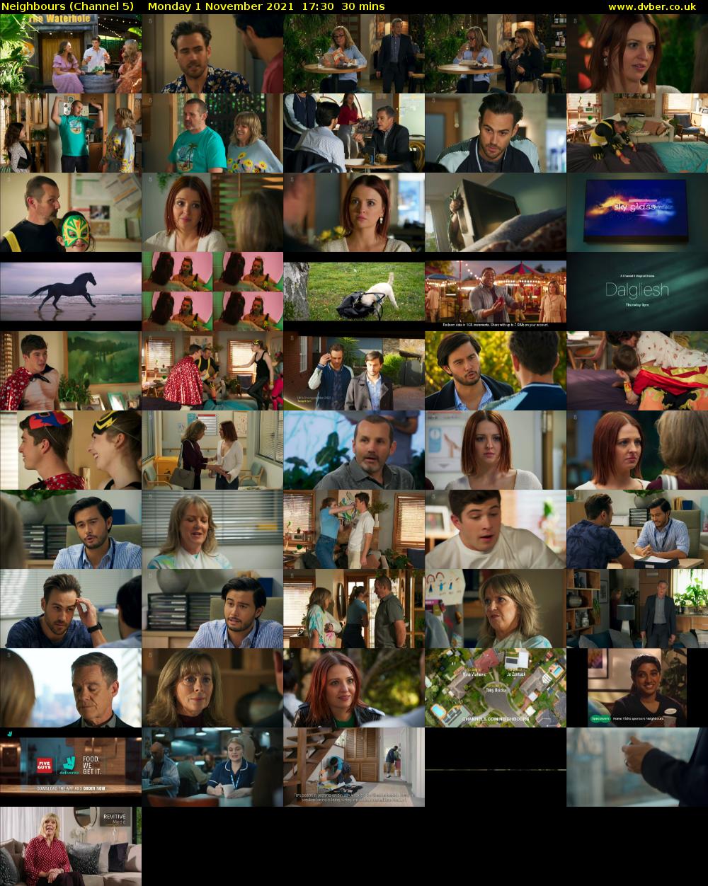 Neighbours (Channel 5) Monday 1 November 2021 17:30 - 18:00