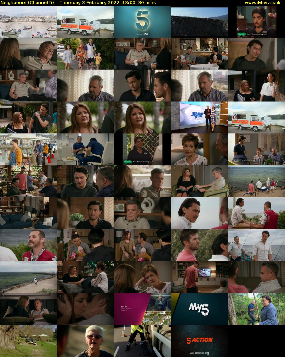 Neighbours (Channel 5) Thursday 3 February 2022 18:00 - 18:30