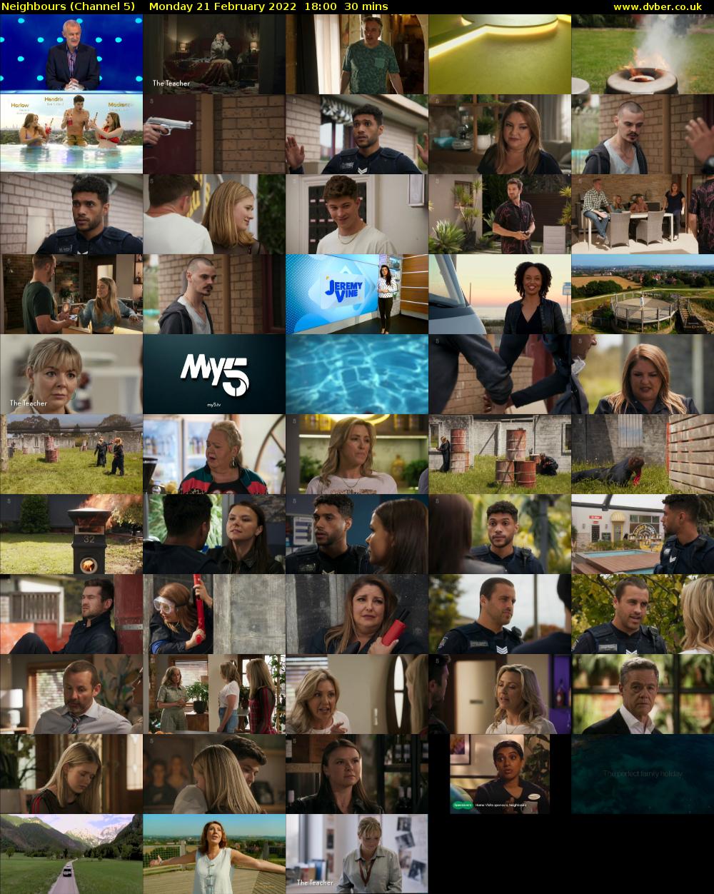 Neighbours (Channel 5) Monday 21 February 2022 18:00 - 18:30