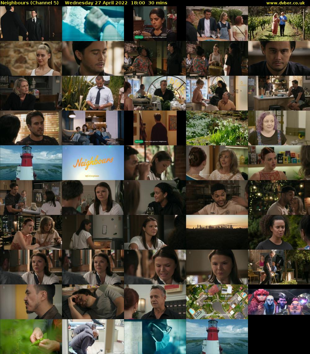 Neighbours (Channel 5) Wednesday 27 April 2022 18:00 - 18:30