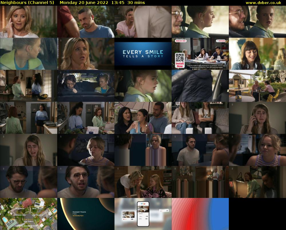 Neighbours (Channel 5) Monday 20 June 2022 13:45 - 14:15
