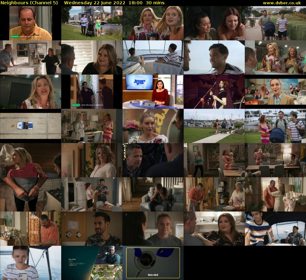 Neighbours (Channel 5) Wednesday 22 June 2022 18:00 - 18:30