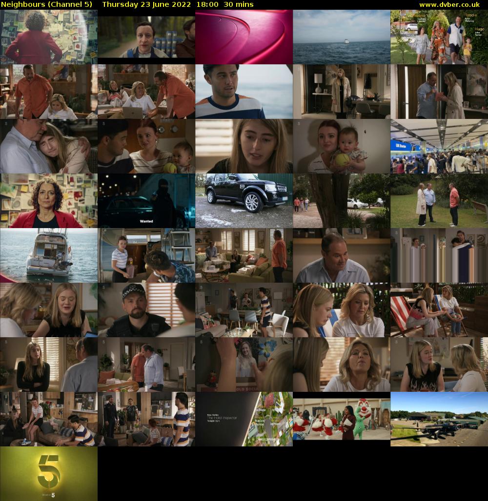 Neighbours (Channel 5) Thursday 23 June 2022 18:00 - 18:30